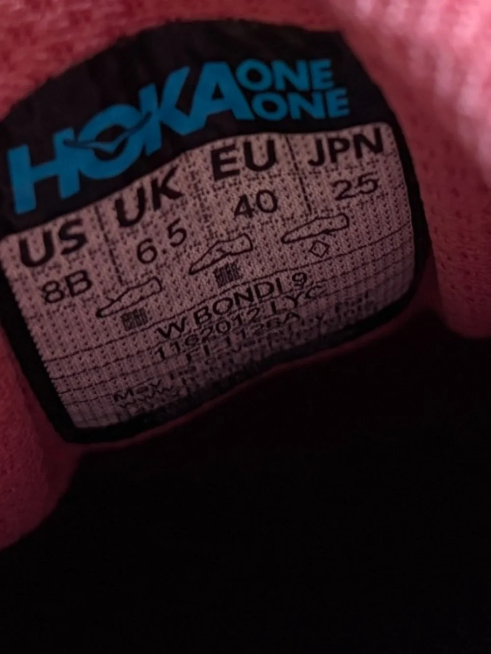 Hoka Bondi 9 Sneakers Lingonberry Cranberry Running Athletic Shoes Women’s 8 NEW - Picture 13 of 15